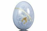 Amazing, Polished Blue Lace Agate Egg - Namibia #308749-1